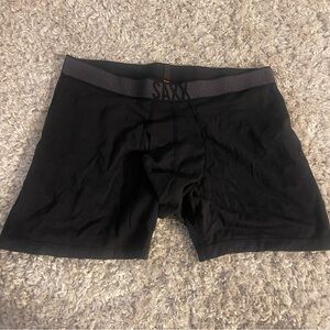 SAXX Men's Baselayer Boxer Brief Ballpouch Pouch Slim Fit Black L NIB